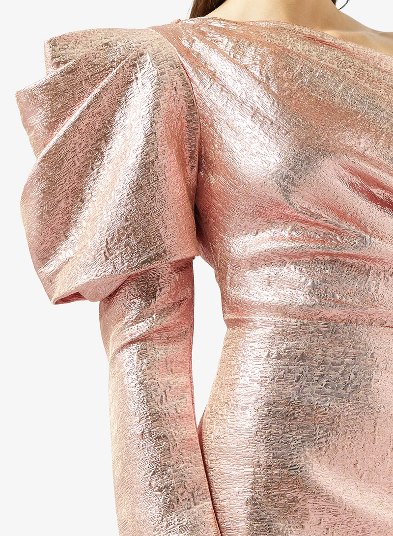 Namshi x  One Shoulder Shimmer Gown for Women | Best Price UAE